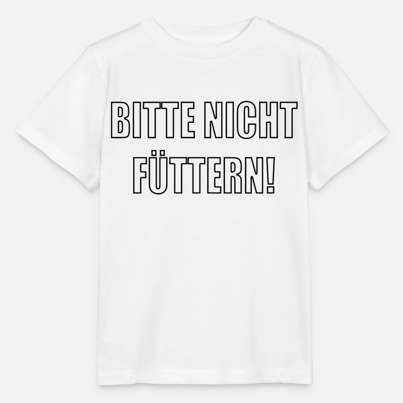S’il vous plaît ne pas nourrir - T-shirt bio MINI CREATOR Stanley/Stella Enfant - blanc