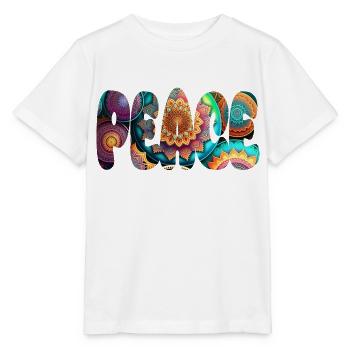 PEACE - Stanley/Stella Kinder T-Shirt MINI CREATOR  - Weiß - Vorne - Maike (125cm)