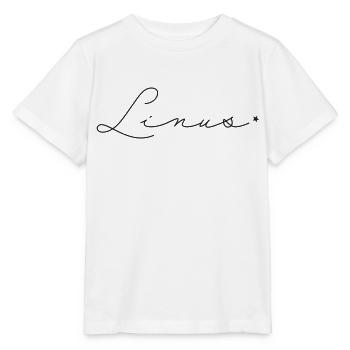 Nom : Linus - T-shirt bio MINI CREATOR Stanley/Stella Enfant - blanc - Devant - Maike (125cm)