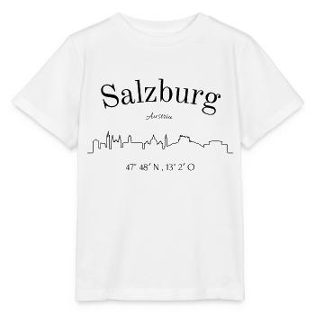Salzbourg - Autriche - Alpes - Souvenir - T-shirt bio MINI CREATOR Stanley/Stella Enfant - blanc - Devant - Maike (125cm)
