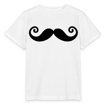 Schnurrbart - Stanley/Stella Kinder T-Shirt MINI CREATOR  - Weiß - Vorne - Maike (125cm)