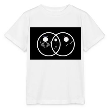 Engel oder Teufel? Niedliches Design Venn-Diagramm - Stanley/Stella Kinder T-Shirt MINI CREATOR  - Weiß - Vorne - Maike (125cm)