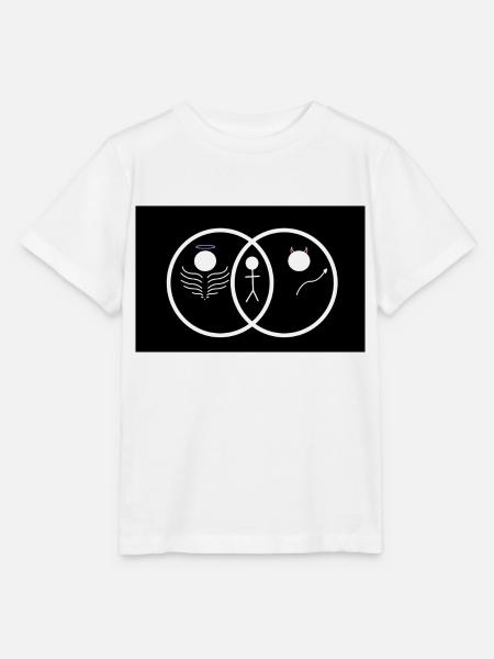 Angel or Devil? Cute design Venn diagram - Stanley/Stella MINI CREATOR Kids’ T-Shirt - white