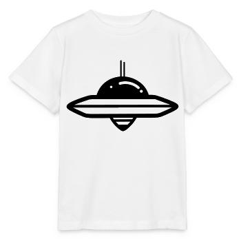 fliegende Untertasse - Stanley/Stella Kinder T-Shirt MINI CREATOR  - Weiß - Vorne - Maike (125cm)