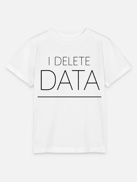 I Delete Data 4 - Stanley/Stella Kinder T-Shirt MINI CREATOR - Weiß
