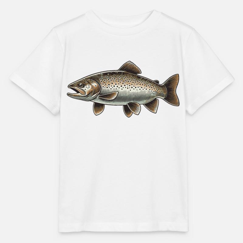 Truite - T-shirt bio MINI CREATOR Stanley/Stella Enfant - blanc