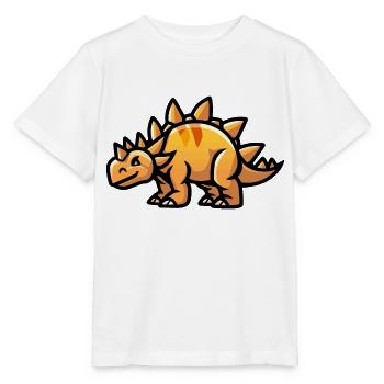 Dinosaurier stegosaurus Comic - Stanley/Stella Kinder T-Shirt MINI CREATOR  - Weiß - Vorne - Maike (125cm)