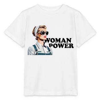 Woman Power - Stanley/Stella MINI CREATOR Kids’ T-Shirt - white - Front - Maike (125cm)