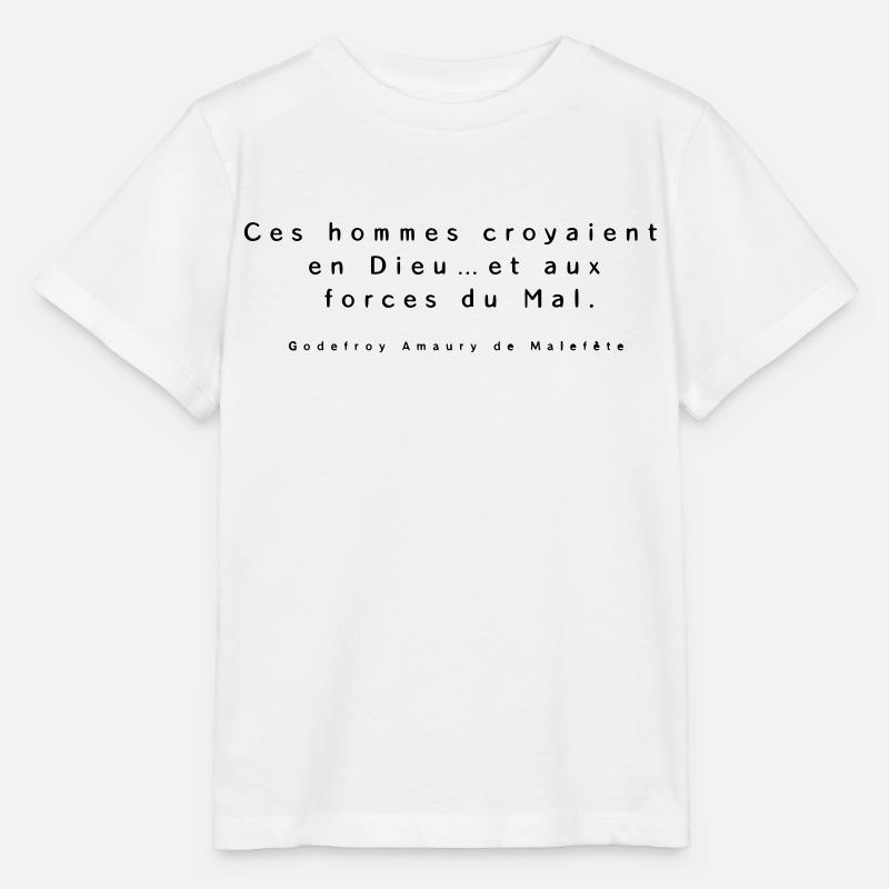 Visiteurs (citation) - T-shirt bio MINI CREATOR Stanley/Stella Enfant - blanc