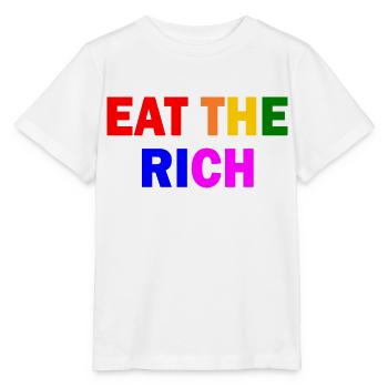 Eat the rich - Stanley/Stella Kinder T-Shirt MINI CREATOR  - Weiß - Vorne - Maike (125cm)