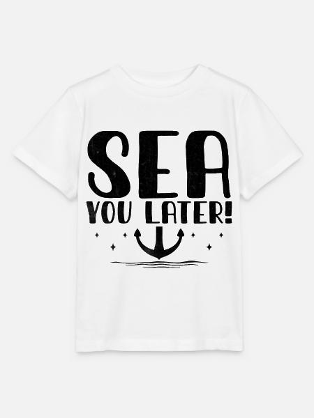 Meer Sie später Paddelboot - Stanley/Stella Kinder T-Shirt MINI CREATOR  - Weiß