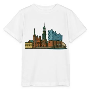 Horizon de Hambourg - T-shirt bio MINI CREATOR Stanley/Stella Enfant - blanc - Devant - Maike (125cm)