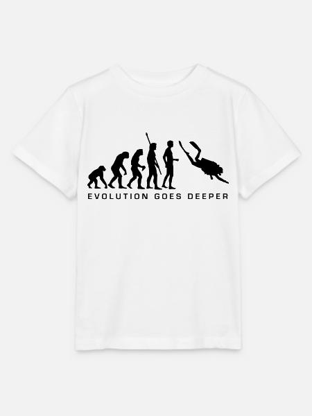 evolution_taucher_b - Stanley/Stella Kinder T-Shirt MINI CREATOR - Weiß