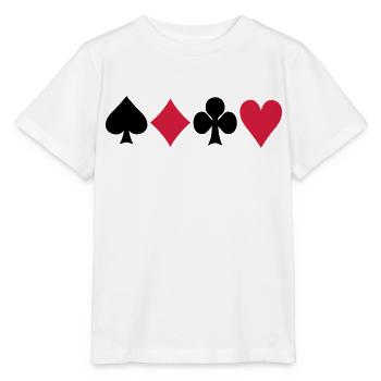 Karten - Poker - Stanley/Stella Kinder T-Shirt MINI CREATOR  - Weiß - Vorne - Maike (125cm)