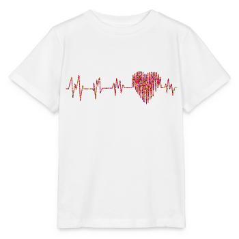 Heartbeat - Stanley/Stella MINI CREATOR Kids’ T-Shirt - white - Front - Maike (125cm)