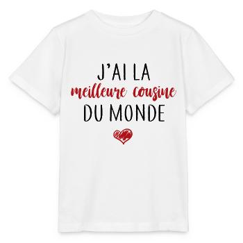 Meilleure cousine du monde - T-shirt bio MINI CREATOR Stanley/Stella Enfant - blanc - Devant - Maike (125cm)