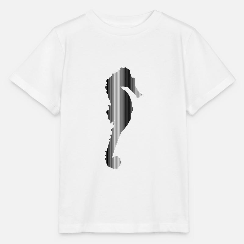 Hippocampes animaux marins - T-shirt bio MINI CREATOR Stanley/Stella Enfant - blanc