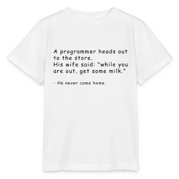 Programmierer geht Einkaufen - Stanley/Stella Kinder T-Shirt MINI CREATOR  - Weiß - Vorne - Maike (125cm)