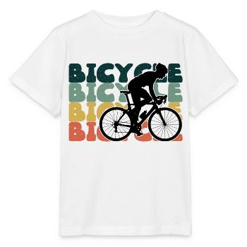 Bicycle Cycling Bicycle Tour Cycling - Stanley/Stella MINI CREATOR Kids’ T-Shirt - white - Front - Maike (125cm)