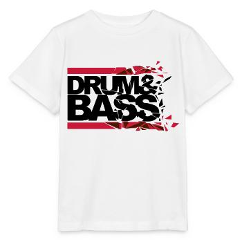 Drum 'n' Bass shattered - Stanley/Stella Kinder T-Shirt MINI CREATOR  - Weiß - Vorne - Maike (125cm)