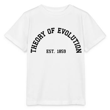 Théorie de l'Evolution - Est. 1859 (demi-cercle) - T-shirt bio MINI CREATOR Stanley/Stella Enfant - blanc - Devant - Maike (125cm)
