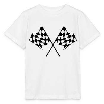 race flag - Stanley/Stella MINI CREATOR Kids’ T-Shirt - white - Front - Maike (125cm)