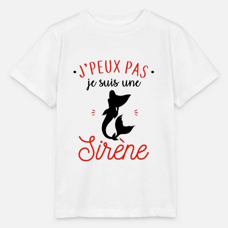 Je suis une sirène - T-shirt bio MINI CREATOR Stanley/Stella Enfant - blanc