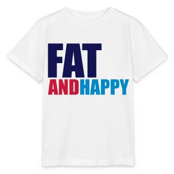 Fat & Happy - Stanley/Stella MINI CREATOR Kids’ T-Shirt - white - Front - Maike (125cm)