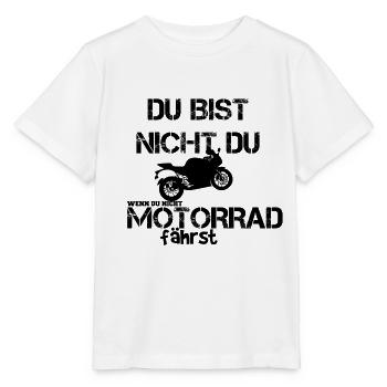 MOTORRAD DU BIST NICHT DU WENN DU ZWEIRAD - Stanley/Stella Kinder T-Shirt MINI CREATOR  - Weiß - Vorne - Maike (125cm)