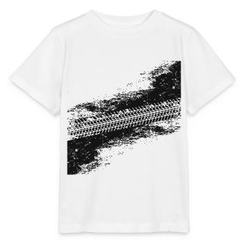 Truck,Car, Car, Tire Footprint,Accident, Limited - Stanley/Stella MINI CREATOR Kids’ T-Shirt - white - Front - Maike (125cm)