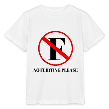 pas de flirt s'il te plait - T-shirt bio MINI CREATOR Stanley/Stella Enfant - blanc - Devant - Maike (125cm)