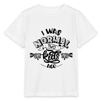 J'étais normal devant deux enfants. - T-shirt bio MINI CREATOR Stanley/Stella Enfant - blanc - Devant - Maike (125cm)