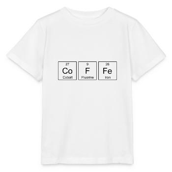 Coffe Tableau périodique - T-shirt bio MINI CREATOR Stanley/Stella Enfant - blanc - Devant - Maike (125cm)