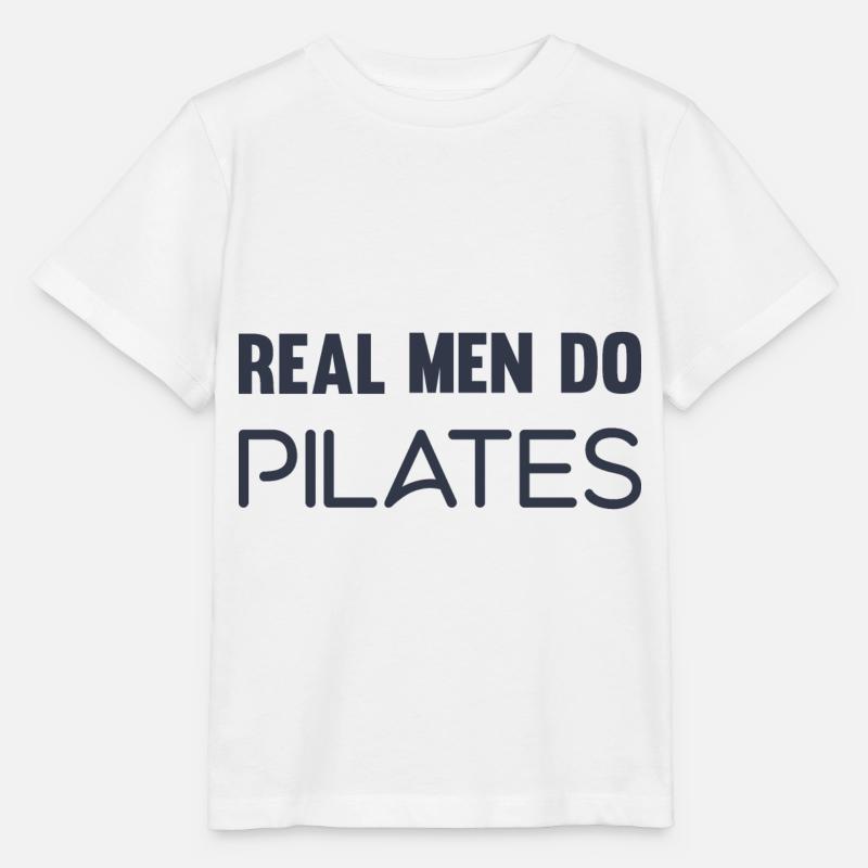 Real men do Pilates! - Stanley/Stella MINI CREATOR Kids’ T-Shirt - white