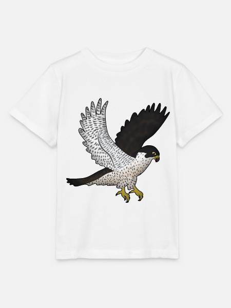 Peregrine falcon flies - Stanley/Stella MINI CREATOR Kids’ T-Shirt - white