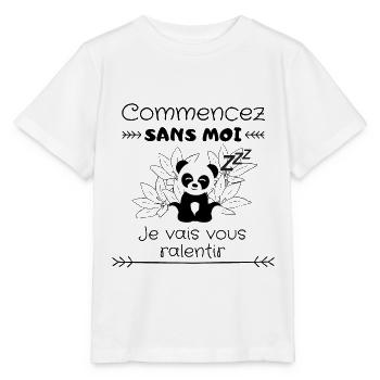 Fang ohne mich an, ich werde dich bremsen - Stanley/Stella Kinder T-Shirt MINI CREATOR  - Weiß - Vorne - Maike (125cm)