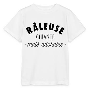 Râleuse chiante mais adorable - T-shirt bio MINI CREATOR Stanley/Stella Enfant - blanc - Devant - Maike (125cm)