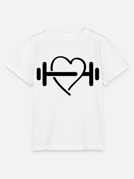 belt heart design - Stanley/Stella Kinder T-Shirt MINI CREATOR  - Weiß