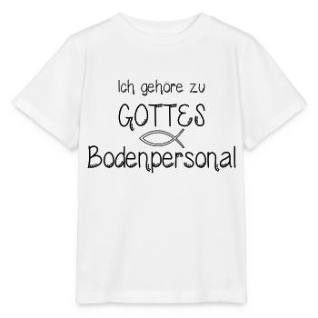 Gottes Bodenpersonal – Priester Pfarrer Pastoral - Stanley/Stella Kinder T-Shirt MINI CREATOR  - Weiß - Vorne - Maike (125cm)