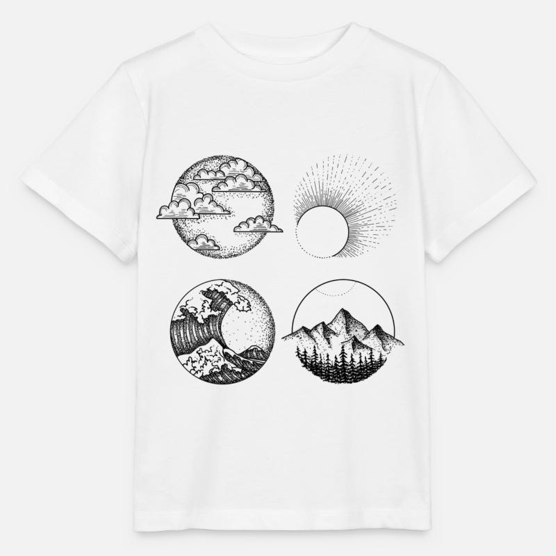 Elemente Zeichnung Desing Print Elements - Stanley/Stella Kinder T-Shirt MINI CREATOR  - Weiß