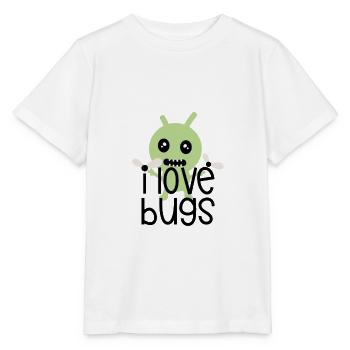 I love bugs - Stanley/Stella Kinder T-Shirt MINI CREATOR  - Weiß - Vorne - Maike (125cm)
