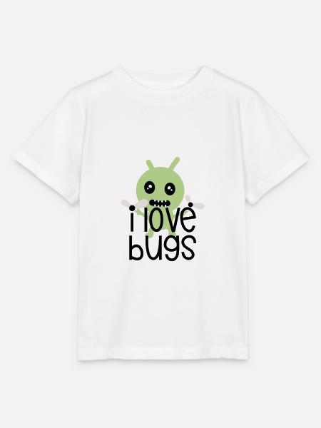 I love bugs - Stanley/Stella Kinder T-Shirt MINI CREATOR - Weiß