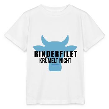 Rinderfilet Fleisch Krümelt Nicht beim Grillen - Stanley/Stella Kinder T-Shirt MINI CREATOR  - Weiß - Vorne - Maike (125cm)