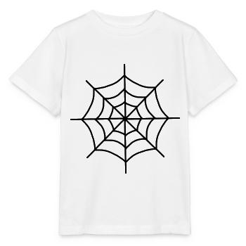 Spider Man T-Shirt Spinnennetz - Stanley/Stella Kinder T-Shirt MINI CREATOR  - Weiß - Vorne - Maike (125cm)