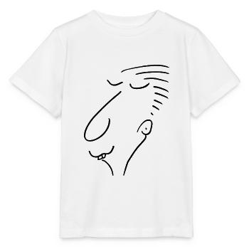 Stefan 057 head - pure head - black - Stanley/Stella MINI CREATOR Kids’ T-Shirt - white - Front - Maike (125cm)