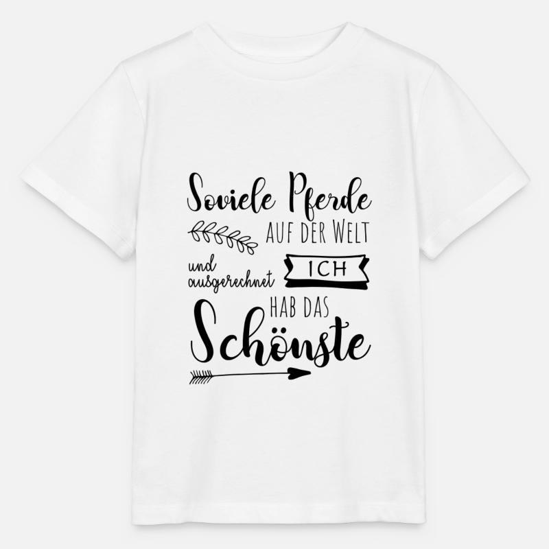 Pferde Spruch Schwarz - Stanley/Stella Kinder T-Shirt MINI CREATOR  - Weiß