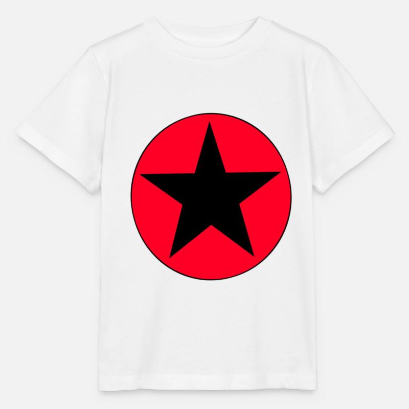 Étoile rouge - T-shirt bio MINI CREATOR Stanley/Stella Enfant - blanc