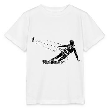 ss200519 BNW kitesurfer black - Stanley/Stella MINI CREATOR Kids’ T-Shirt - white - Front - Maike (125cm)