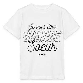 Je vais être grande sœur - T-shirt bio MINI CREATOR Stanley/Stella Enfant - blanc - Devant - Maike (125cm)