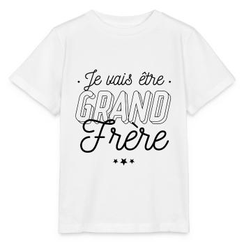 Je vais être grand frère - T-shirt bio MINI CREATOR Stanley/Stella Enfant - blanc - Devant - Maike (125cm)